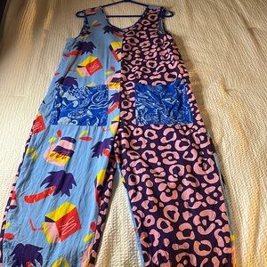 Nooworks mixed prints garden suit - size Small